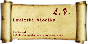 Leviczki Viorika névjegykártya